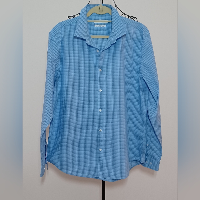 Calvin Klein Infinite Cool Slim Fit Non- Iron Shirt- Xl Blue